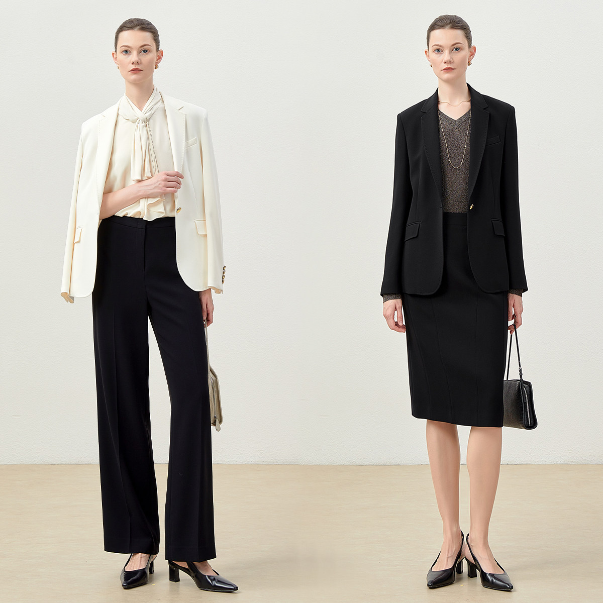 WXZ07021 新闻女王胶囊通勤日本三醋酸西装半裙直筒裤锥形裤女