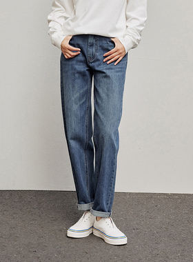 * WKZ06050 茉莉雅集 随性经典B*C珠链装腰土耳其全棉牛仔锥形裤