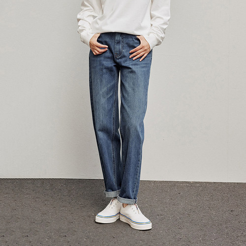 * WKZ06050 茉莉雅集 随性经典B*C珠链装腰土耳其全棉牛仔锥形裤