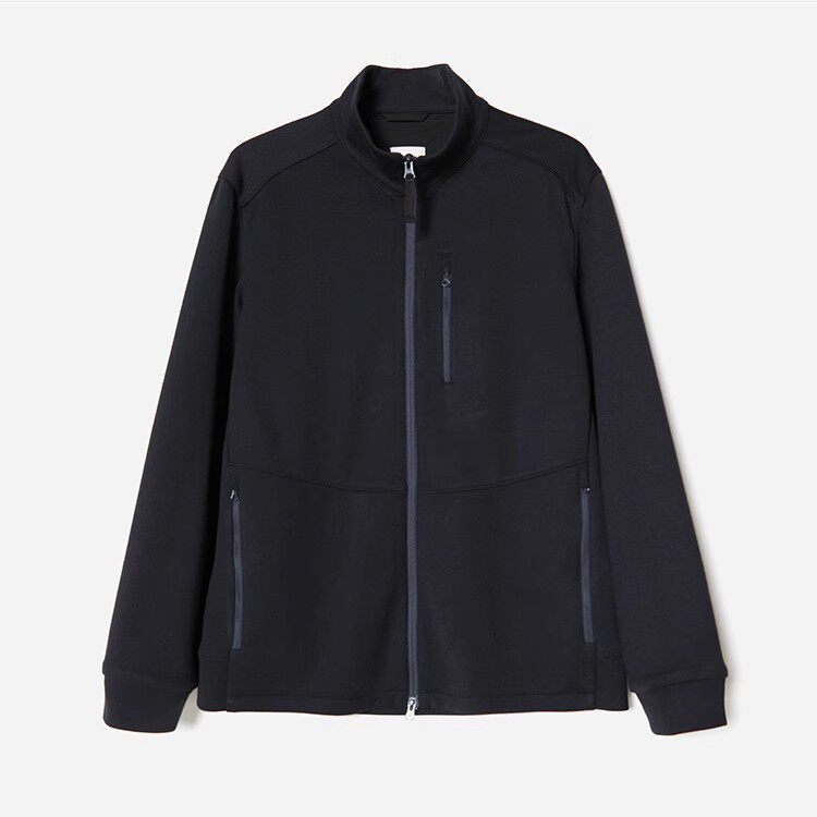 MWT06027 茉莉雅集 商务经典绅士立领保暖针织羊毛长袖外套男士