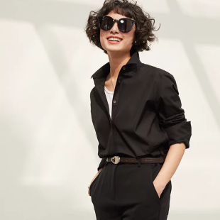 WCS05191 WEBA埃及吉萨全棉翻领暗门襟长袖 茉莉雅集 S同款 衬衫