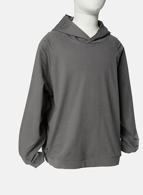 MWY06002 潮酷有型进口敲细全棉连帽插肩长袖袖标卫衣男款