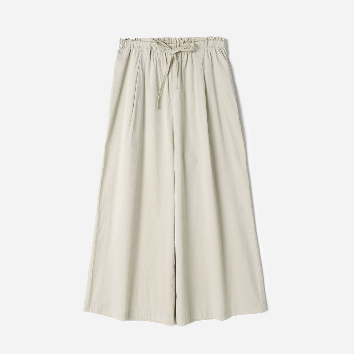 WKZ09116  L*m@ir 复古宽松棉莱赛尔混纺抽绳九分休闲裤春夏女