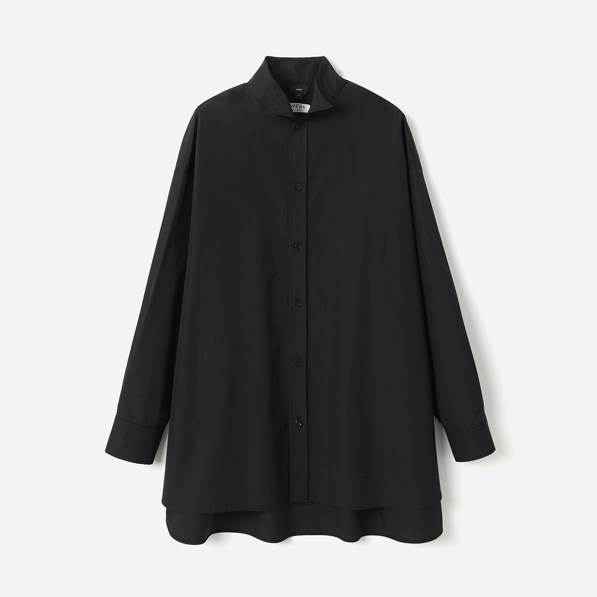 *WCS09009 茉莉雅集高质瑞士WEBA埃及吉萨棉全棉立领落肩廓形衬衫