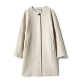 休闲圆领九分袖 WDY03177 茉莉雅集 羊毛羊绒双面呢长外套大衣