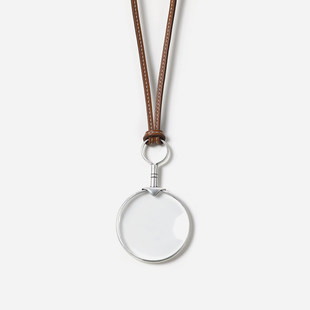 WSP08078 茉莉雅集 H家文艺复兴复古腔调牛皮挂绳放大镜