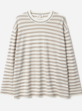 *WZT06079 茉莉雅集 松弛随性意大利精纺全羊毛立体条纹针织套衫