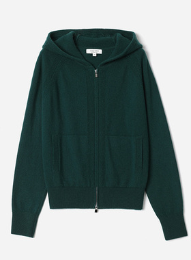 *WZK08085 茉莉雅集 L*P同款KVSS全羊绒保暖经典连帽针织开衫毛衣