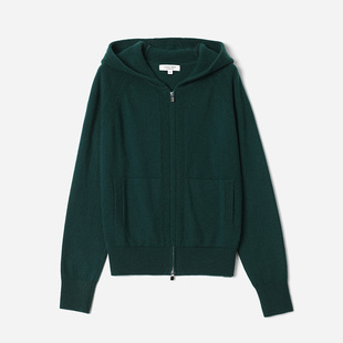 *WZK08085 茉莉雅集 L*P同款KVSS全羊绒保暖经典连帽针织开衫毛衣