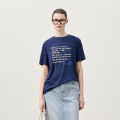 T恤 学无止境醒目标语字母印花滑爽舒适日本料圆领短袖 WTX06162