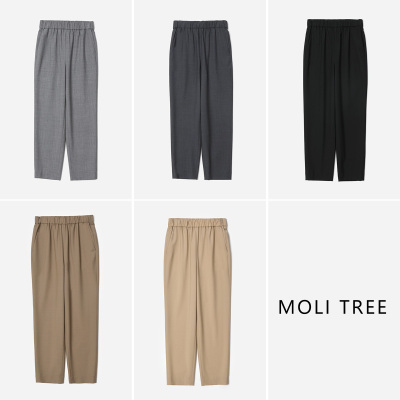 WKZ08261 茉莉雅集 意大利REDA120S精纺全羊毛舒适松紧腰哈伦裤