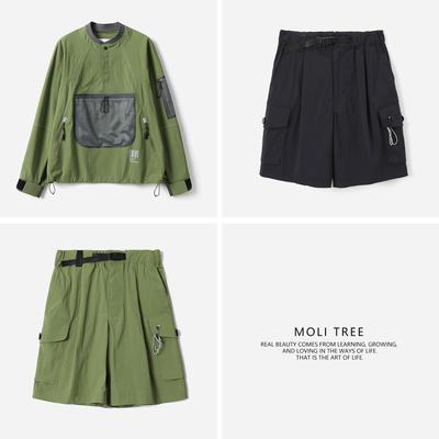 *WWT07241 茉莉雅集 山系户外日本料考杜拉防水透气耐磨外套短裤