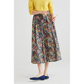 繁花似锦日本高支全棉褶裥半松紧腰A字半裙女 WBQ06109