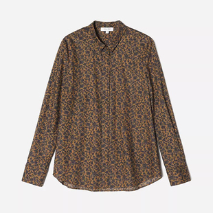 *WCS07141 茉莉雅集枝枝蔓蔓日本全棉印花精致优雅翻领长袖衬衫女