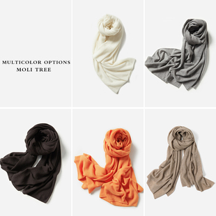 *WWJ06170 茉莉雅集 让暖意信手拈来软糯意大利/KVSS全羊绒围巾女