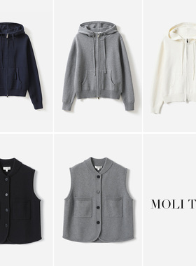 WZK07167 R*L重磅精梳强捻全棉休闲连帽卫衣式拉链针织开衫/马甲