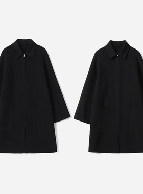 WDY08037 #意大利进口L*P小山羊绒系列#减法美学典范两面穿大衣