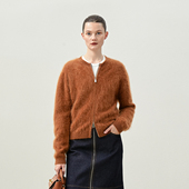 毛衣女 云朵绵柔KVSS全羊绒拉绒拉链针织开衫 WZK07003 茉莉雅集