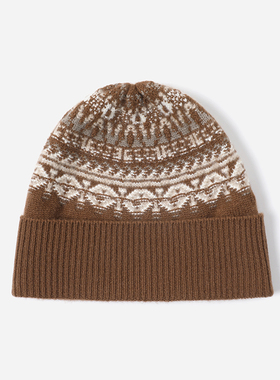 *WZK08046 茉莉雅集 节日氛围费尔岛KVSS全羊绒针织开衫套衫帽子