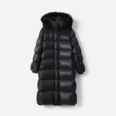 茉莉雅集 WYR07074 蓄热保暖可追溯95白鹅绒狐狸毛领羽绒服冬女