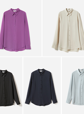 *WCS06164 茉莉雅集 TH哑光磨砂肌理日本三醋酸经典翻领长袖衬衫