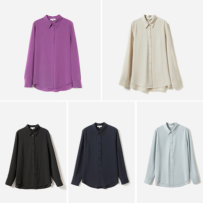*WCS06164 茉莉雅集 TH哑光磨砂肌理日本三醋酸经典翻领长袖衬衫