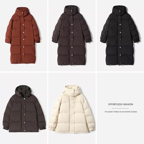 *WYR07049意大利Olmetex棉感料95白鹅绒面包款长短款羽绒服