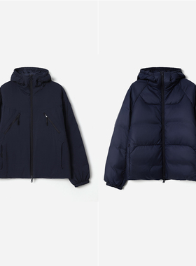 *WYR08047 茉莉雅集日本进口山系保暖95白鹅绒双面双穿连帽羽绒服