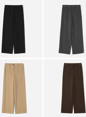 WKZ07045 茉莉雅集 I*C舒适自在保暖含羊毛装腰直筒裤秋冬女