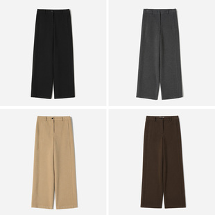 腰直筒裤 WKZ07045 C舒适自在保暖含羊毛装 秋冬女 茉莉雅集