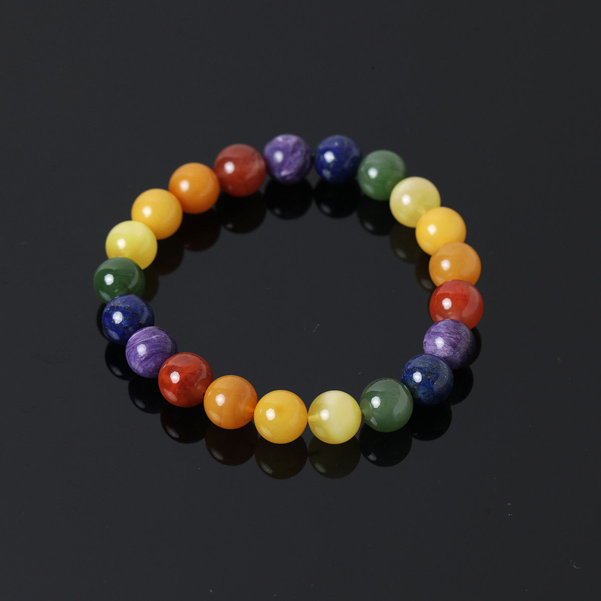 YBML0001【拾宝】天然蜜蜡手编绳可调节项链猛犸牙单圈手串