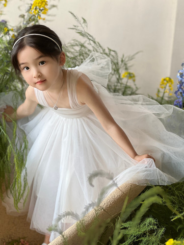 女童网纱连衣裙蓬蓬裙公主裙女孩纱裙生日礼服花童六一儿童演出服