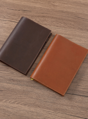 新品B5定页本真皮书衣复古手工头层牛皮手帐本笔记本保护套现货