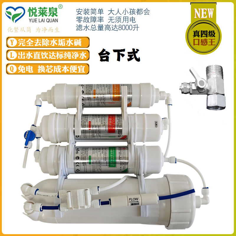 家用直饮纯水净水机反渗透厨房台下式去垢过滤器净水机RO去水碱