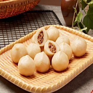 鸿昶食品素食爱之素魔芋开心果200克g火锅魔芋夹馅素肉丸串烧烤炸