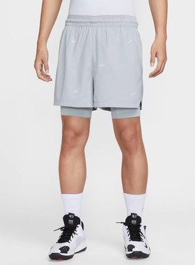 耐克/NIKE Dri-Fit KD/杜兰特 男子速干透气二合一篮球短裤HJ4216