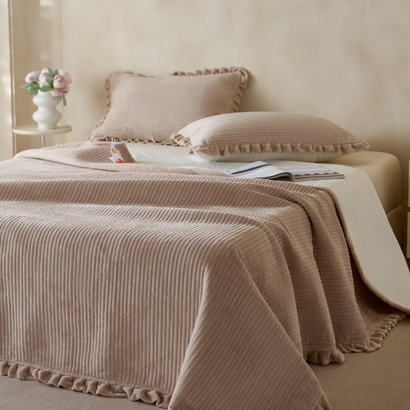 冬季牛奶绒夹棉绗缝床盖三件套抗静电珊瑚绒加厚床单榻榻米防滑垫,床上用品,床盖,淘宝优惠券,粉丝福利购,淘宝优惠卷