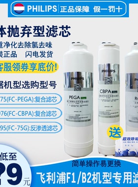 Philips飞利浦WP3975滤芯单只装 F1B2净水器专用滤芯FC-PEGA CBPA