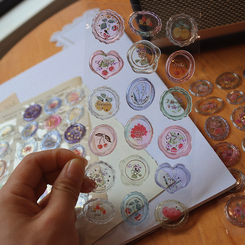 火漆印章贴纸贴画信封装饰封口贴