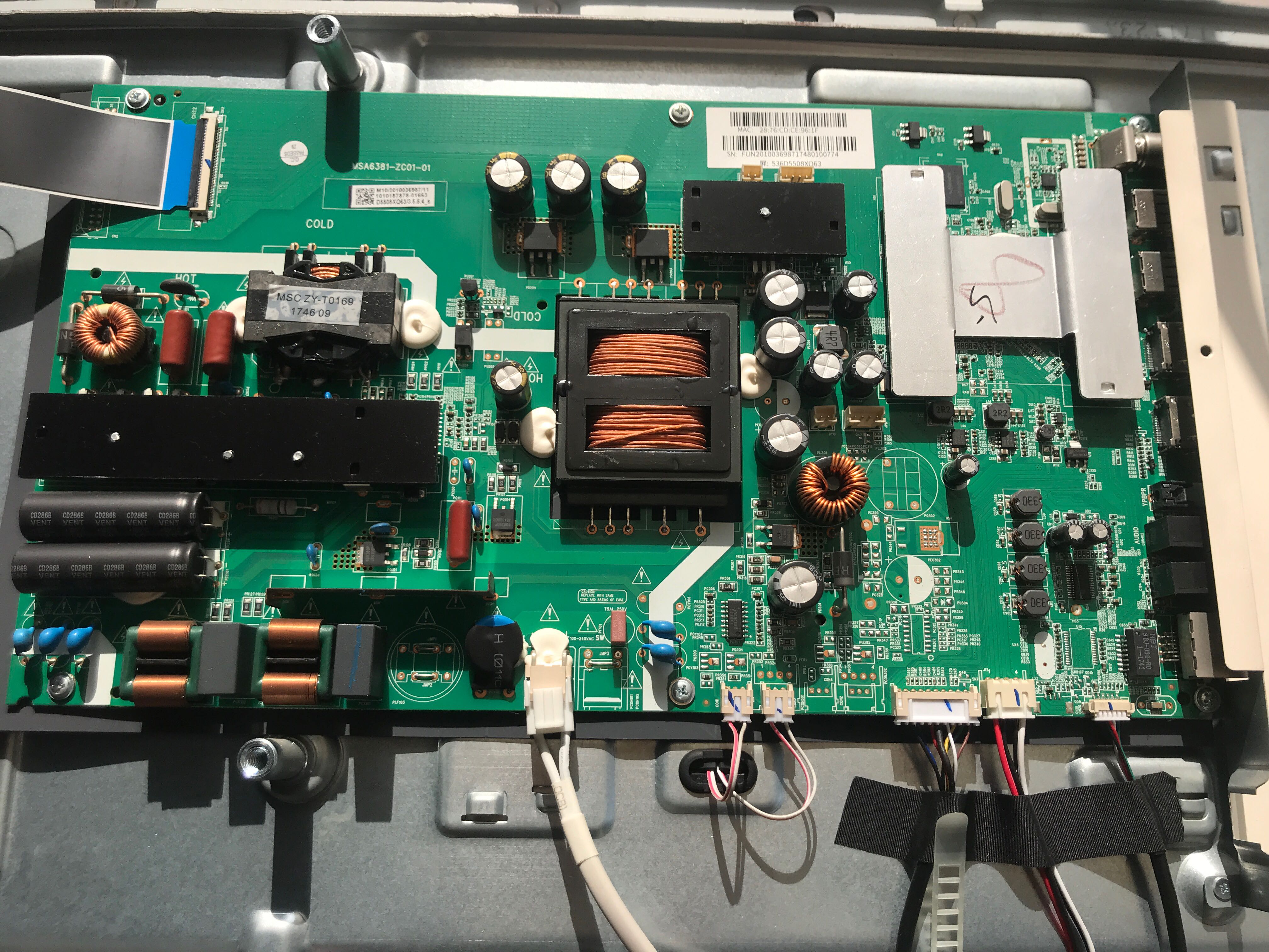 风行G55C主板MSA6381-ZC01-01屏LSC550FN23-W边条LSC550FN10（545