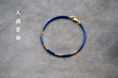 对称设计青石9k定制极细手链