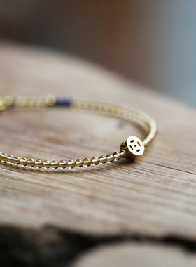 何惧浮世天然黄水晶钱币极细