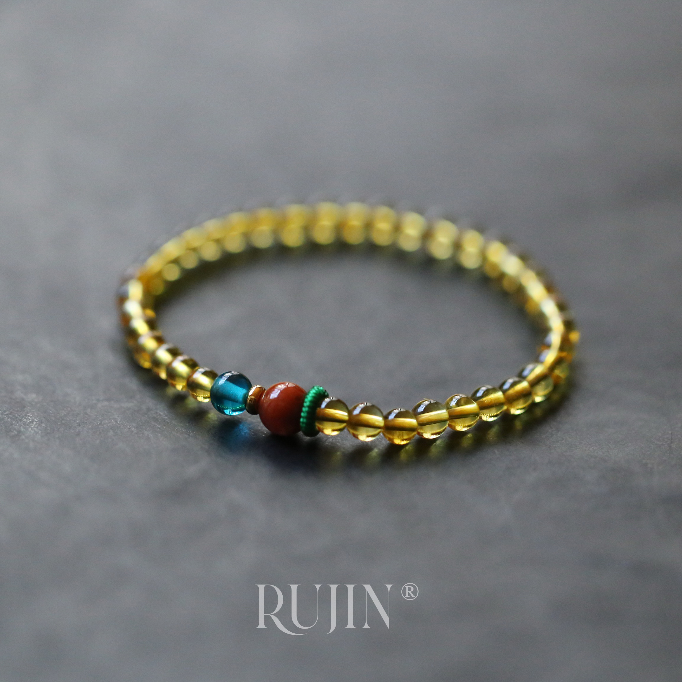 风华如嫣丨优质黄水晶多宝手串