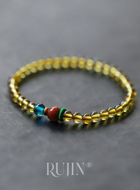 风华如嫣丨优质黄水晶多宝手串