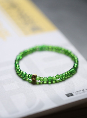 破晓丨天然古法琉璃转经轮包金