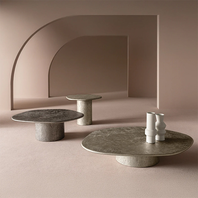 设计师款客厅艺术感茶几轻奢高级复古黄铜中古侘寂风异形沙发边几,住宅家具,角几/边几,淘宝优惠券,粉丝福利购,淘宝优惠卷