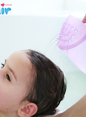 美国kair硅胶洗发杯儿童花洒洗头杯婴儿洗澡洗头杯护耳防溅射