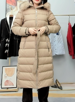 19【大鲤】狐狸毛领85%白鹅绒15%鹅毛羽绒服(确认收货返运费)