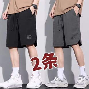 休闲裤 宽松大码 五分裤 夏季 男短裤 男士 百搭旅游运动速干沙滩裤 新款