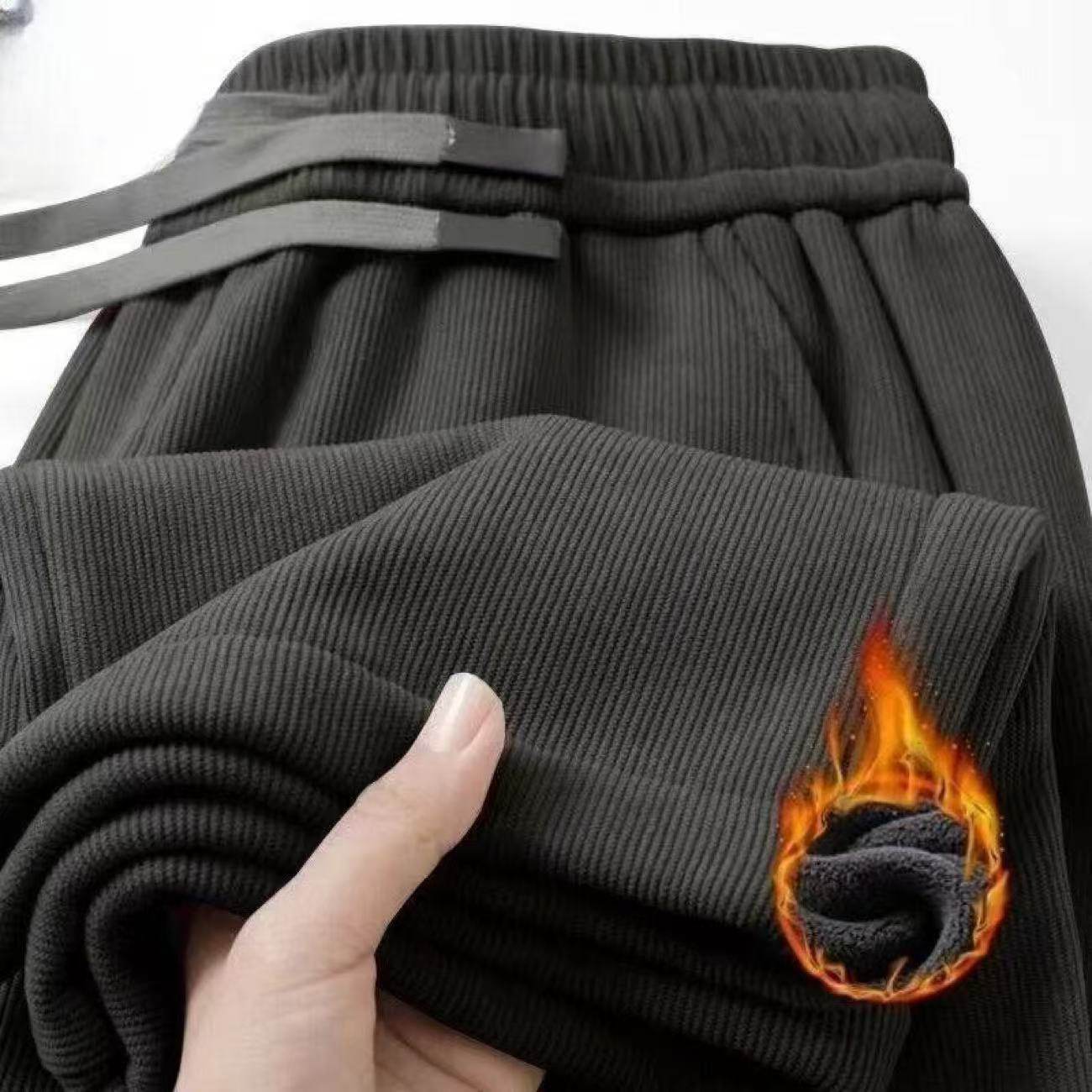 加绒加厚男裤秋季爆款雪尼尔灯芯绒卫裤中年宽松直筒百搭休闲裤,男装,休闲裤,淘宝优惠券,粉丝福利购,淘宝优惠卷